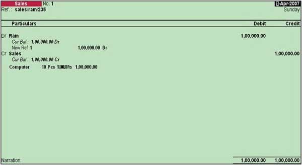 entry tally how use Voucher in to Tally Sales How