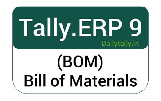 bill of materials example in tally