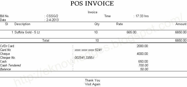 pos invoice