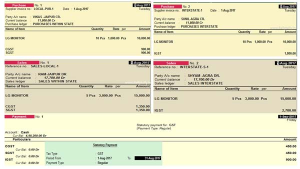 tally in gst entry how Sales ERP with Purchases in and 9 GST Entry Tally